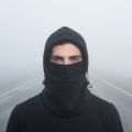 Neck Warmer Motorcycle Helmet Cap - Men's and Women's Winter Windproof Cap Thick Double Warm Face Cover Cap - Thermal Fleece Balaclava Hood Skiing Cycling Motorcycle Full Face Mask (Black). 