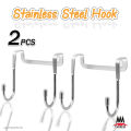 Over The Door Drawer Cabinet Hook , 304 Stainless Steel Double S-Shaped Hook Holder Hanger Metal Heavy Duty Free Punching Door Back Hanging Clothes Hook Organizer for Towel Cloth Bags Sundries. 