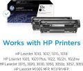 HP 12A Black Toner Cartridge | Works with HP LaserJet 1010, 1020, 3015, 3020, 3030, 3050 Series; HP LaserJet MFP M1005, M1319 Series | Q2612A with Returned Warranty By Asian Printers. 