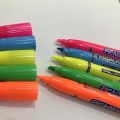 Highlighters Pen - Highlighter Stationery - Highlighting Text - School And Office Accessories - Picasso Highlighter Pack Of 5 Multi Color. 