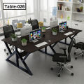 Commercial Furniture PC Desk Office Work Station for four people working table. 