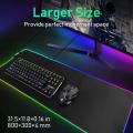 Rgb Gaming Mouse Pad Large (800×300×4mm) Led Mousepad With Non-Slip Rubber Base Soft Pad. 