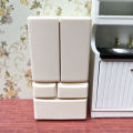 Plastic Miniature Fridge Refrigerator Simulation Mini Double Door Refrigerator Model Craft Furniture Doll House Accessories YUEYING. 