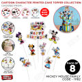 Mickey Mouse Family Cartoon Character Cake Topper Collection, Donald Duck Shape Disney Cartoons For Happy Birthday, Baby Shower, HBD Cupcake Toppers Party Decor Celebrations, Supplies Parties, Opening Ceremony Events : F0CAkyz9. 