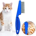 Flea Comb For cats and dog -rubber grip-multicolor. 