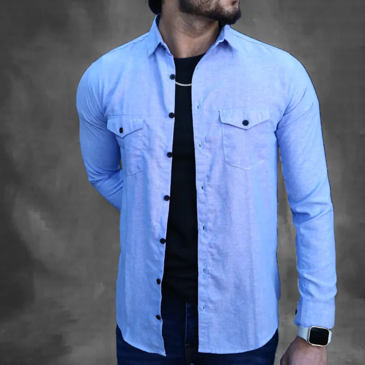 Men's%20Slim%20Fit%20Sky%20Blue%20Double%20Pocket%20Shirt%20-%201039%20-%20Image%202