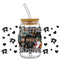 Famous Singer Group Decal UV DTF Cup Wrap for 16oz Libbey Glasses DIY Star Group Waterproof Mug UV DTF Transfer Sticker. 