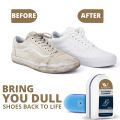 WBM Shoe Cleaning Scrubber - For Sneakers  Instant Shine Sponge with Liquid Polish - 100ML. 