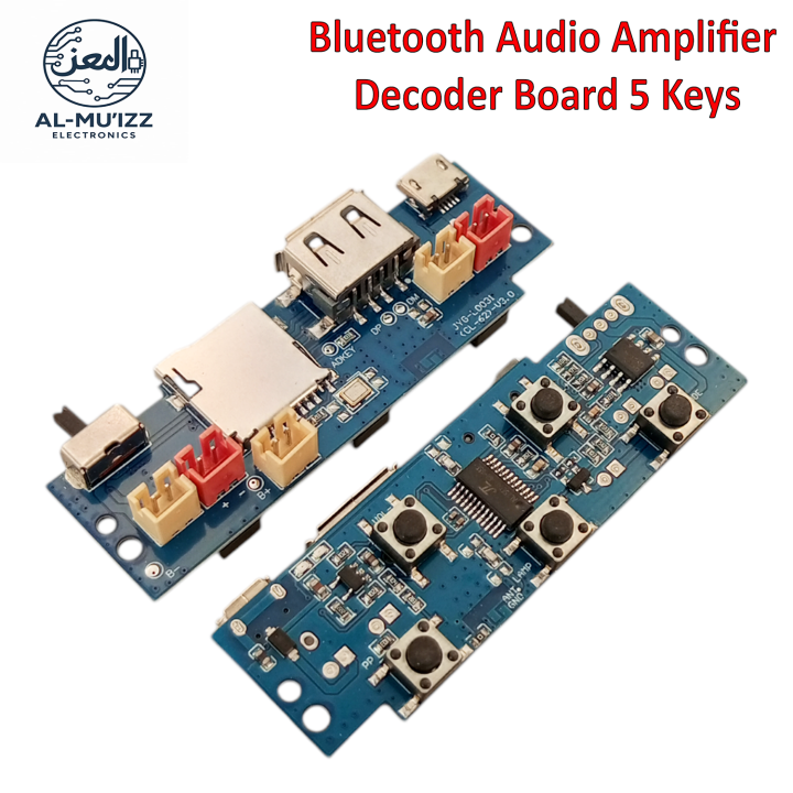 Bluetooth Audio Amplifier Decoder Board 5 Keys | MP3 Player Module with ...