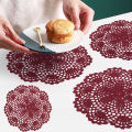 Table Mats Washable Round Beautiful Floral Placemats Coasters. 