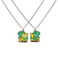 SpongeBob Octopus Squidward Double-sided Cartoon Necklace Female Cute Simple Style Non-fading Couple Necklace Pendant Wholesale. 