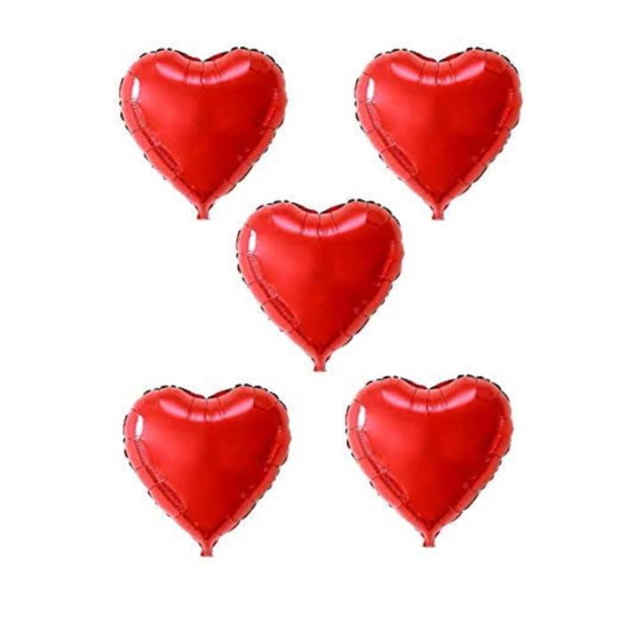 Red heart foil pack of 5