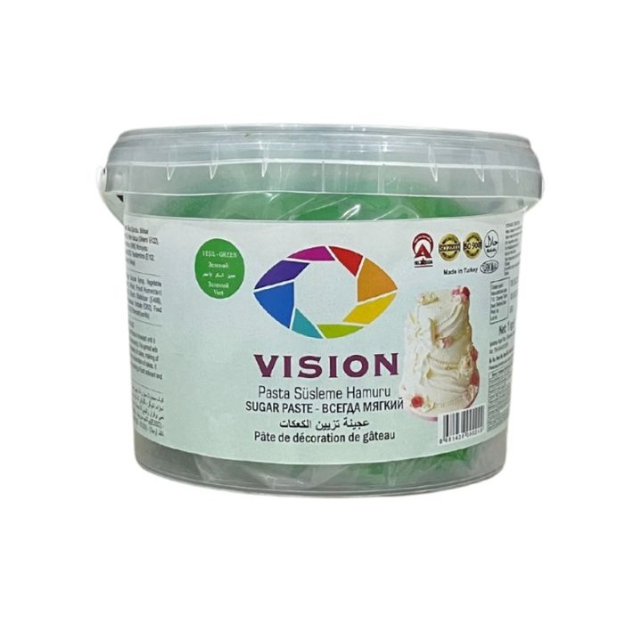 Vision Green Fondant Sugar Paste 1KG From Turkey