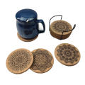 Beautifully crafted coasters Coasters set Vibrant colored coasters Eco-friendly wooden coasters Decorative drink coasters Nordic design coasters Creative design coasters  cork coasters Wooden mandala. 