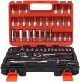 Large 53 Piece Professional Combination Socket Ratchet Wrench Set Tool Kit Toolkit Goti Set Ring Spanner Pana Set Screw Driver Bit Set Hand Toolkit Tools KitSocket Wrench Set  Car Bike Repairing Hand Tool kit Toolkit Set Screwdriver Toolkit Drill Machine. 