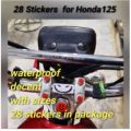 28 Sticker Honda 125cc/CD70cc Sticker Kit Vinyl High Quality Universal Kit With Proper Size For Motorcycle Car Waterproof Heatproof New Designs. 