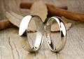 Silver Couple Rings Set. 