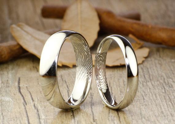 Silver Couple Rings Set