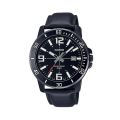 Original Casio - MTP-VD01BL-1BVUDF - Stainless Steel Wrist Watch for Men. 