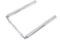 Nanchucks For Martial Arts Stainless Steel Silver. 