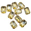 Champagne Color Stones - 1.8 cm in size - Champagne Color - Rectangle Shape - Pack Of 82 Stones. 