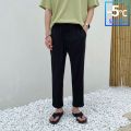 Long Pants Men Korean Style Fashion Casual Cooling Stretchable Quick Dry Comfortable Ice Trousers in Black Navy. 