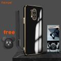 FELMYST Free FingerClasp For OnePlus 8 Pro Luxury 6D Bear Bracket With Lanyard Mobile Phone Plating Case Be@r Girl Boy Gift Square Casing Lens Protect Shockproof Silicone Soft Back Cover Cases. 