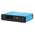 Sound Card,6 Channel External Sound Card USB 2.0 External 7.1 5.1 Surround Sound Optical S/PDIF Audio Sound Card Adapter. 
