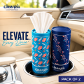 Car Tissue Box | Pack of 2 | Cleenza Premium 3 Ply Facial Tissue | Cup Holder Tissue | Imported Car Tissue | Car, Home & Office. 