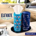 Car Tissue Box  Pack of 2  Cleenza Premium 3 Ply Facial Tissue  Cup Holder Tissue  Imported Car Tissue  Car, Home & Office. 
