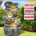 4 layers stone fountain. 