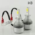 C6 H3 Led Bulbs 2Pc For Cars Fog Light White 6000k. 