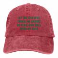 【LuckyBabyFans Store】Let The Fish Who Thinks He Knows No Fear Well Upon My Denim Cowboy Hats Dad Hat. 