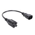 IEC 320 C14 Male to NEMA 5-15R Female Power Cable-1 x PC Power Adapter Cable-Black. 