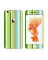 IPHONE 6S Green Blue Wooden Texture Strip Mobile Skin. 