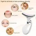 Face Lifting Neck Massager EMS Skin Tightening Device 3 Color LED Light Photon Therapy Neck Wrinkle Remover Beauty Tools. 