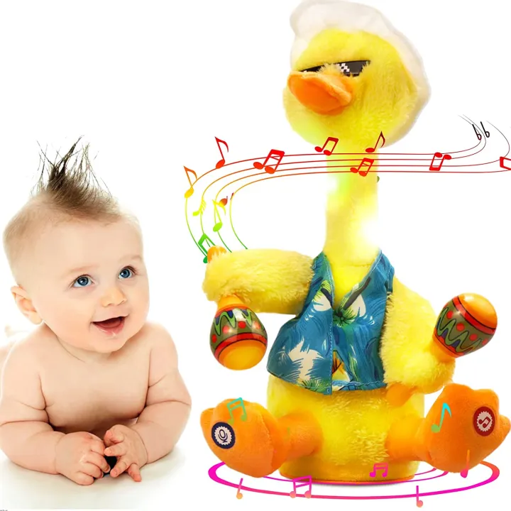 Talk%20Back%20Duck%20Toy,%20Electric%20Dancing%20Light%20Up%20Rattles%20Baby%20Toys,%20Talking%20Toy%20Repeats%20What%20You%20Say%20Wriggle%20Interactive%20Plush%20Toy%20Dancing%20Duck%20Singing%2060%20Songs%20-%20Image%206