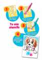 Cooky Amazcolor Blo Pens Animal Set Pack of 10 Blow Pen, 6 Reusable Stencils Non-Toxic, Washable Art and Craft Material. 