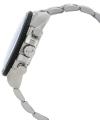 Casio Edifice Mens Steel Silver/Black Chronograph Black Dial Multi-Function Silver Steel Band Watch-EF-558D-1AVUDF. 