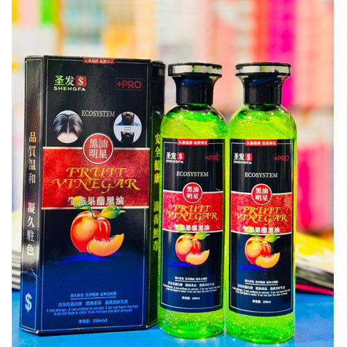 Shengfa Fruit Vinegar Black Hair Color Gel Kit Each 250ml in pakistan