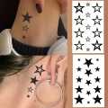 2 sheet Waterproof Temporary Tattoo Sticker Star new design tattoo stickers fake tattoo for kid man woman and girl. 