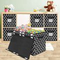 FATTAH COLLECTION- Kids large Toy Storage Box Container Bins for Nursery, Playroom Flip-Top Lid, Decorative Holders Collapsibe Storage Box Container Bins for Nursery, Playroom, Closet, Home Organizer (Black). 