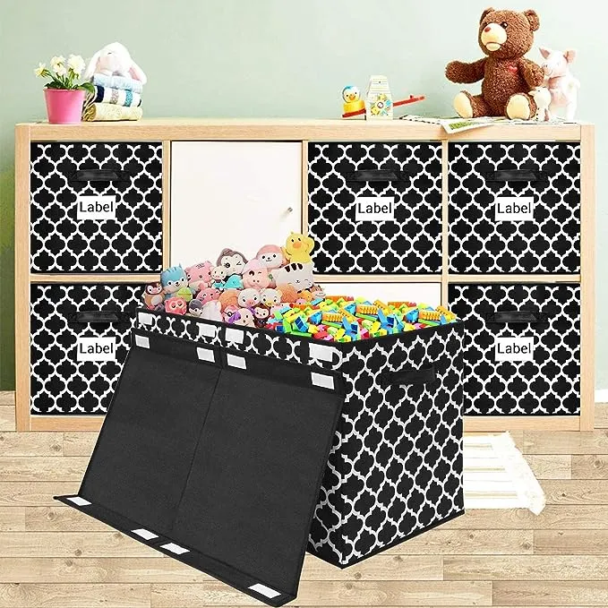 FATTAH%20COLLECTION-%20Kids%20large%20Toy%20Storage%20Box%20Container%20Bins%20for%20Nursery,%20Playroom%20Flip-Top%20Lid,%20Decorative%20Holders%20Collapsibe%20Storage%20Box%20Container%20Bins%20for%20Nursery,%20Playroom,%20Closet,%20Home%20Organizer%20(Black)%20-%20Image%203
