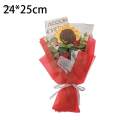 Handmade Knitted Bouquet Crochet Bouquet Eternal Blessing for Home Wedding Decoration with Light Elegant Exquisite Floral Artificial Flowers. 