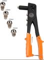 Manual Hand Rivet Gun Set with 2.4mm 3.2mm 4.0mm 4.8mm Nut - Hand Tools Rivet Nails for All-Steel Sturdy Structure Instrument Eatop with Gift of Free 20 Rivets Pin. 