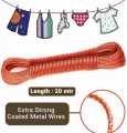 Wet cloth Laundry Rope PVC Coated Metal Drying 20 Meters Wire clothes line High quality Coated Metal Cloth Drying Wire hanging drying rope.. 