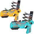 Airplane Launcher Toy Bubble Catapult Airplane Toy One Click Ejection Model Foam Airplane with 4 Pcs Glider Airplane Launcher Gifts For Boys Outdoor Sport Toys. 