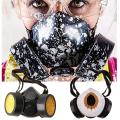 Dual Anti-Dust Spray Paint Industrial Chemical Gas Respirator Mask, Safety Face Mask.. 