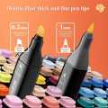M&G 80 Double Tipped Art Marker Set for Artist Coloring Sketching Drawing Ink Brush Chisel Dual Tips Drawing Painting Art Supplies. 