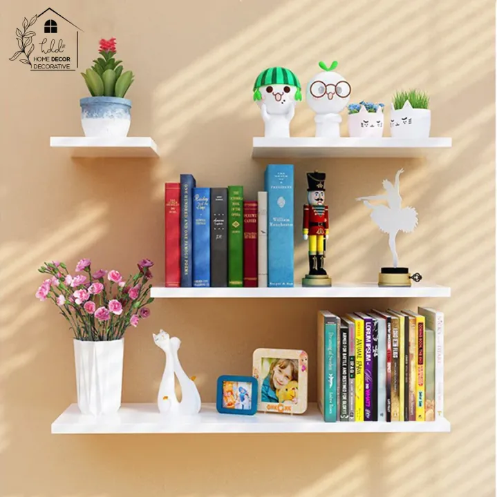4PCS%20Wall%20Floating%20Shelf%20Set%20DIY%20Mount%20Storage%20Book%20Display%20Rack%20Wooden%20by%20Home%20D%C3%A9cor%20Decorative%20-%20Image%202